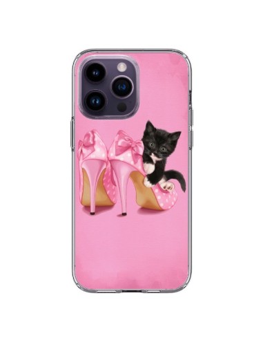 Coque iPhone 14 Pro Max Chaton Chat Noir Kitten Chaussure Shoes - Maryline Cazenave