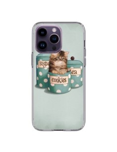 Coque iPhone 14 Pro Max Chaton Chat Kitten Boite Cookies...