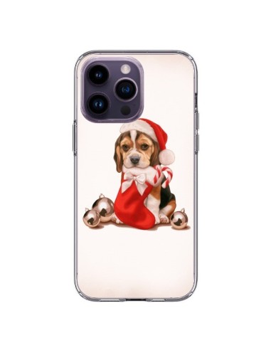 Cover iPhone 14 Pro Max Cane Babbo Natale Christmas - Maryline Cazenave