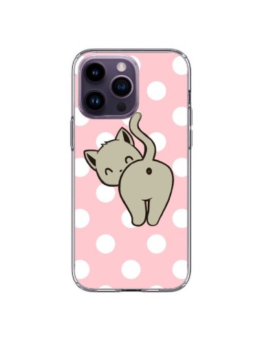 Coque iPhone 14 Pro Max Chat Chaton Pois - Maryline Cazenave
