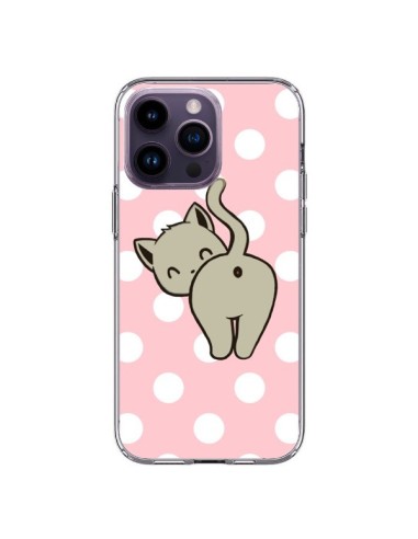 Cover iPhone 14 Pro Max Gatto Gattoon Pois - Maryline Cazenave