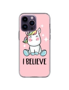 Coque iPhone 14 Pro Max Licorne I Believe - Maryline...