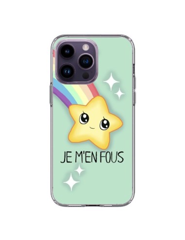 Coque iPhone 14 Pro Max Etoile Je m'en fous - Maryline Cazenave