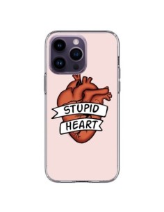 Coque iPhone 14 Pro Max Stupid Heart Coeur - Maryline...