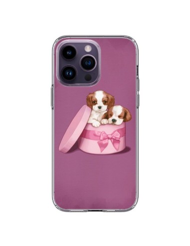 Coque iPhone 14 Pro Max Chien Dog Boite Noeud - Maryline Cazenave