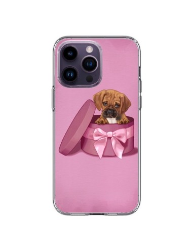 Coque iPhone 14 Pro Max Chien Dog Boite Noeud Triste - Maryline Cazenave