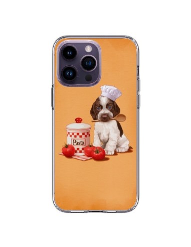 Coque iPhone 14 Pro Max Chien Dog Pates Pasta Cuisinier - Maryline Cazenave