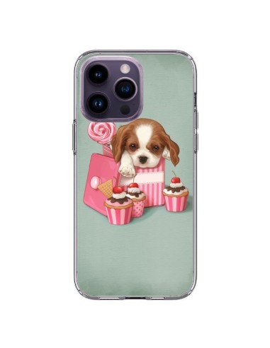Coque iPhone 14 Pro Max Chien Dog Cupcake Gateau Boite - Maryline Cazenave