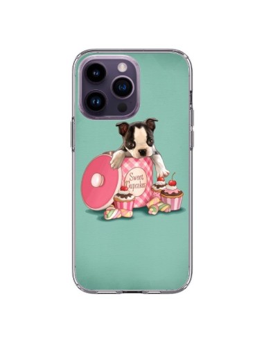 Coque iPhone 14 Pro Max Chien Dog Cupcakes Gateau Boite - Maryline Cazenave