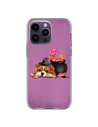 Cover iPhone 14 Pro Max Cane Halloween Strega Calderone Bonbon - Maryline Cazenave