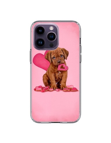 Coque iPhone 14 Pro Max Chien Dog Gateau Coeur Love - Maryline Cazenave