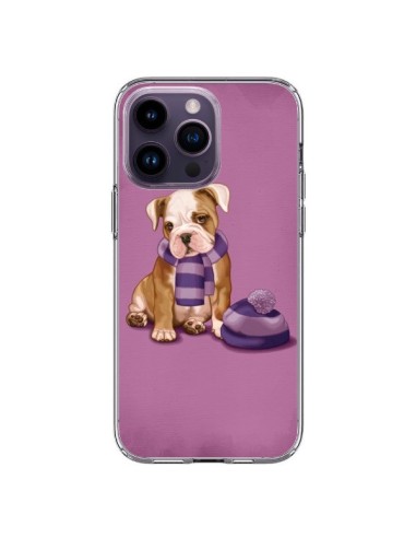 Coque iPhone 14 Pro Max Chien Dog Echarpe Bonnet Froid Hiver - Maryline Cazenave