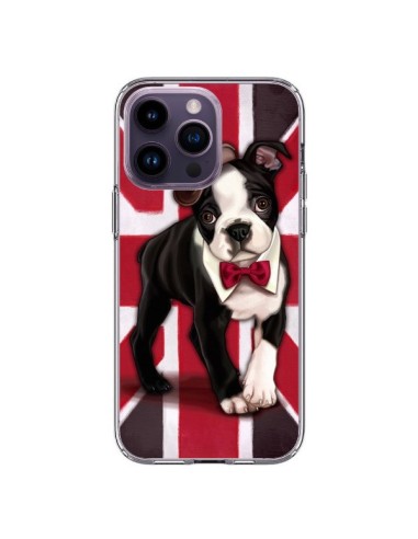 Coque iPhone 14 Pro Max Chien Dog Anglais UK British Gentleman - Maryline Cazenave