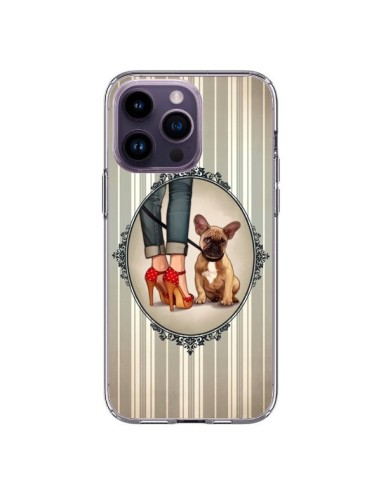Coque iPhone 14 Pro Max Lady Jambes Chien Dog - Maryline Cazenave