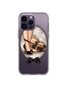 Cover iPhone 14 Pro Max Lady Jambes Cane Bulldog Dog...