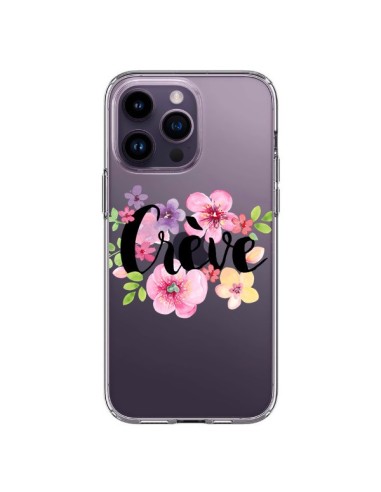 iPhone 14 Pro Max Case Crève Flowers Clear - Maryline Cazenave