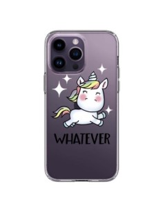 Coque iPhone 14 Pro Max Licorne Whatever Transparente -...