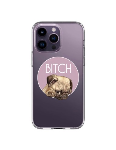 Coque iPhone 14 Pro Max Bulldog Bitch Transparente - Maryline Cazenave