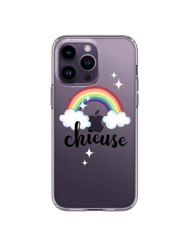 Cover iPhone 14 Pro Max Chieuse Arc En Ciel Trasparente - Maryline Cazenave