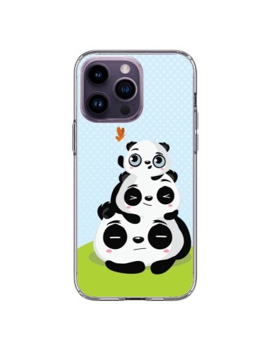 Coque iPhone 14 Pro Max Panda Famille - Maria Jose Da Luz
