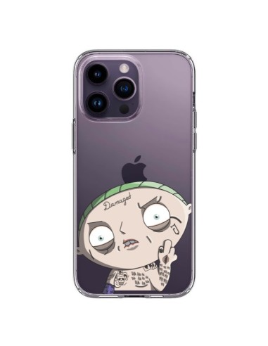 Coque iPhone 14 Pro Max Stewie Joker Suicide Squad Transparente - Mikadololo
