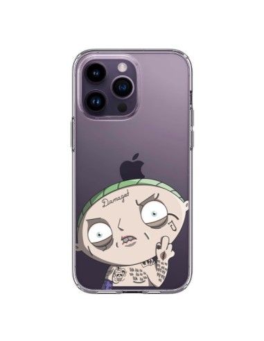 Cover iPhone 14 Pro Max Stewie Joker Suicide Squad Trasparente - Mikadololo