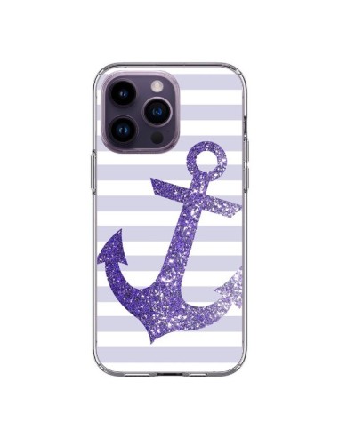 Cover iPhone 14 Pro Max Ancora Marina Viola - Monica Martinez