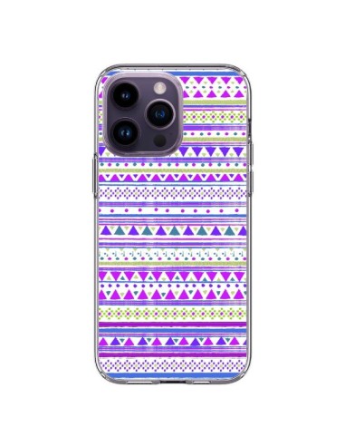 iPhone 14 Pro Max Case Bandana Purple Aztec - Monica Martinez