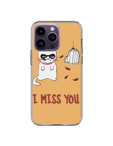 Coque iPhone 14 Pro Max Chat I Miss You - Maximilian San