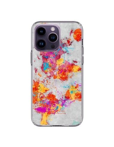Coque iPhone 14 Pro Max Terre Map Monde Mother Earth Crying - Maximilian San