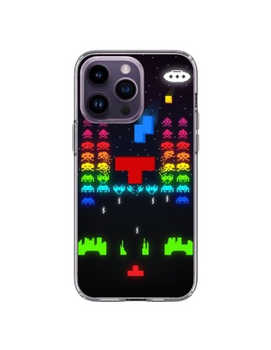 Coque iPhone 14 Pro Max Invatris Space Invaders Tetris Jeu - Maximilian San