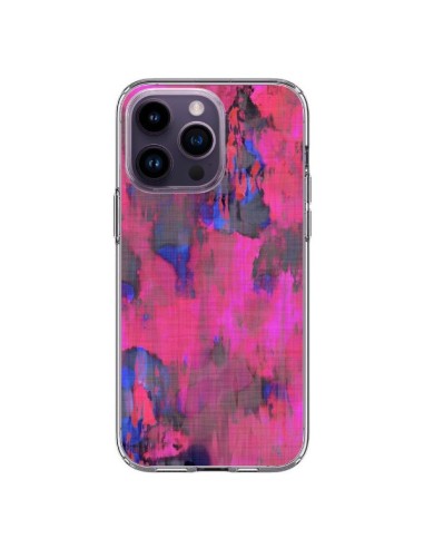 Coque iPhone 14 Pro Max Fleurs Rose Lysergic Pink - Maximilian San