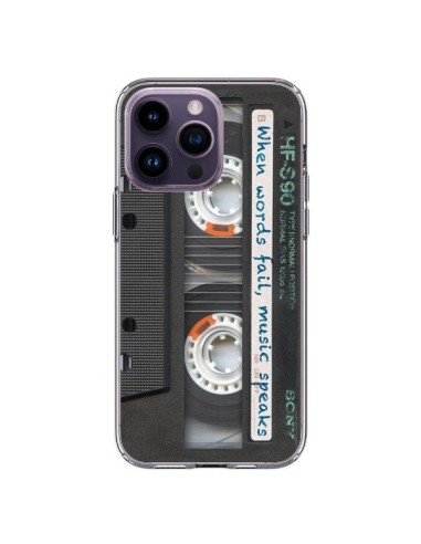 Coque iPhone 14 Pro Max Cassette Words K7 - Maximilian San