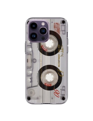 Coque iPhone 14 Pro Max Cassette Transparente K7 - Maximilian San