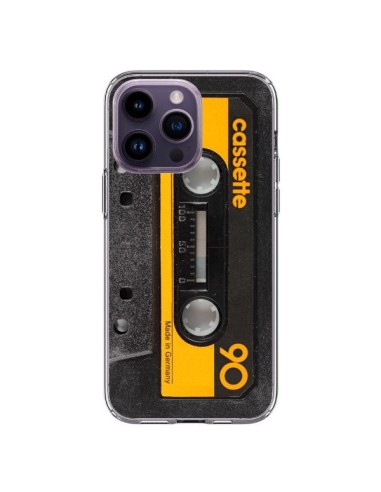 Cover iPhone 14 Pro Max Giallo Cassette K7 - Maximilian San