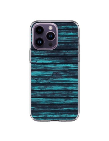 Cover iPhone 14 Pro Max Luna Blu Wood Legno - Maximilian San