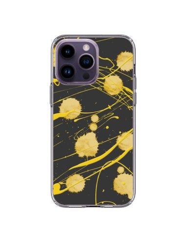Coque iPhone 14 Pro Max Gold Splash Peinture Art - Maximilian San
