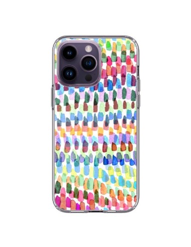Coque iPhone 14 Pro Max Artsy Strokes Stripes Colorful - Ninola Design