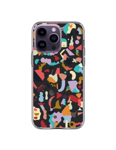 Coque iPhone 14 Pro Max Dreamy Animal Shapes Black - Ninola Design