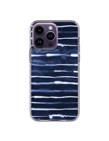 Coque iPhone 14 Pro Max Electric Lines Navy - Ninola Design