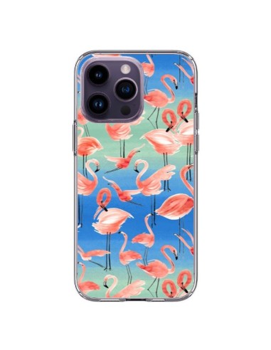 Coque iPhone 14 Pro Max Flamingo Pink - Ninola Design