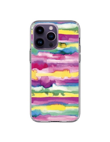 Coque iPhone 14 Pro Max Gingham Vichy Pink - Ninola Design