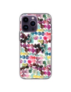 iPhone 14 Pro Max Case Gradient Tropical Color Lines -...