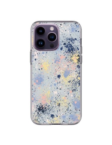 Coque iPhone 14 Pro Max Gradient Watercolor Lines Blue - Ninola Design