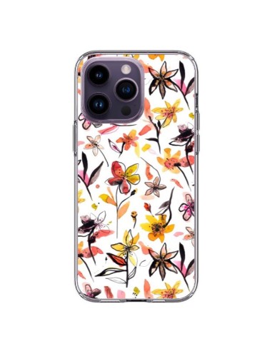 iPhone 14 Pro Max Case Ink Bleeding Dots Pink - Ninola Design