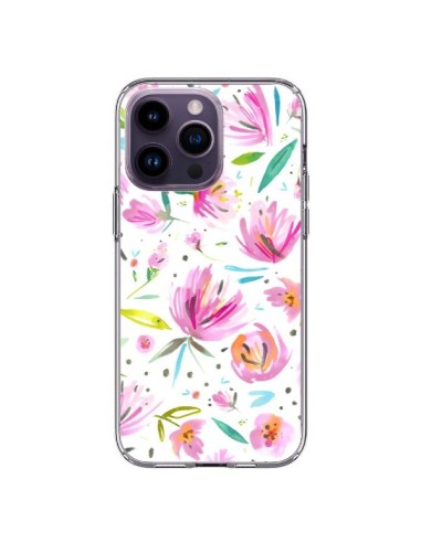 Cover iPhone 14 Pro Max Painterly Waterolor Texture Fiori - Ninola Design