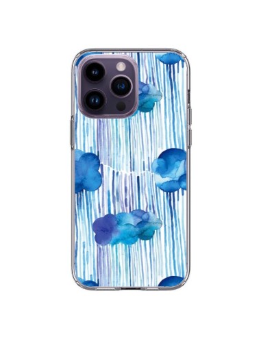 Cover iPhone 14 Pro Max Rain Stitches Neon - Ninola Design