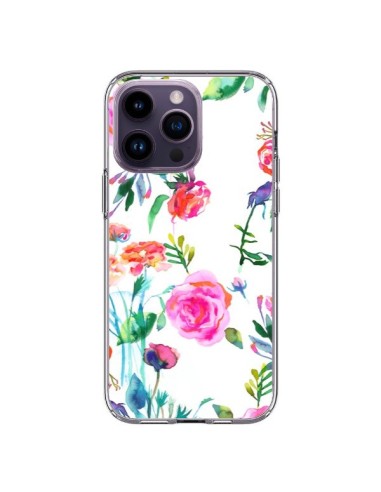 Cover iPhone 14 Pro Max Pioggia Nuvole Blu - Ninola Design