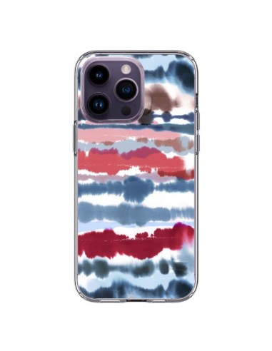 Coque iPhone 14 Pro Max Smoky Marble Watercolor Dark - Ninola Design