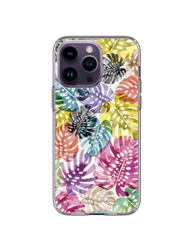 Coque iPhone 14 Pro Max Tigers and Leopards Yellow - Ninola Design